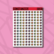 Rainbow Pride Tiny 3D Check Box Sticker Sheet